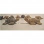 10 Piece Hand Carved Soapstone Miniature Sea Turtle Figurines 1.75"w x 0.75"h