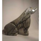 Soapstone Dog Figurine 6.0"h Dog Stone Carving