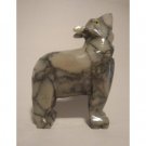 Soapstone Wolf Figurine 3.25"h Wolf Carving