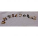 10 Piece Hand Carved Soapstone Miniature Animal Figurines