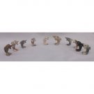 10 Piece Hand Carved Soapstone Miniature Dolphin Figurine