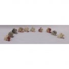 10 Piece Hand Carved Soapstone Rabbit Figurine