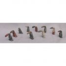 10 Piece Hand Carved Soapstone Miniature Toucan Figurine