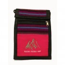 Hot Pink Machu Picchu Design Shoulder Bag 8.5"H x 5.75"W with 40 inch shoulder strap