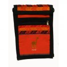 Bright Orange Llama  Shoulder Bag 8.5"H x 5.75"W with 40 inch shoulder strap