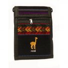 Black Llama  Shoulder Bag 8.5"H x 5.75"W with 40 inch shoulder strap