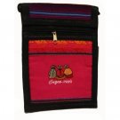 Hot Pink 'The Gossips' Las Chismosas  Shoulder Bag 8.5"H x 5.75"W with 40 inch shoulder strap