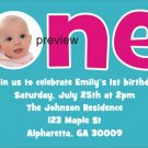 First 1st Birthday Photo Invitation (5x7 with Envelope)