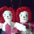 Handmade Raggedy Ann and Andy Cloth Doll Set OOAK One of a Kind Dolls