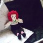 Plush Raggedy Andy Doll with Matching Plush Quilt Handmade One of a Kind Cloth Dolls OOAK