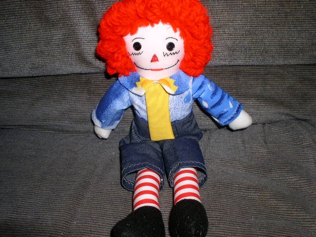 Sunshine Raggedy Andy Handmade One of a Kind Cloth Doll Handcrafted dolls OOAK