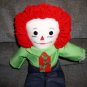 Christmas Tree Raggedy Andy Handmade One of a Kind Cloth Doll OOAK Hand crafted Dolls