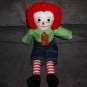Christmas Tree Raggedy Andy Handmade One of a Kind Cloth Doll OOAK Hand crafted Dolls