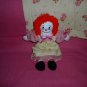 Strawberry Shortcake Raggedy Ann Doll and Matched Fleece Quilt Handmade One of a Kind