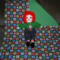 Christmas Raggedy Andy Doll and Matching Quilt Handmade One of a Kind OOAK