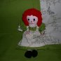 Handmade Raggedy Ann Doll with matched quilt One of a Kind Cloth Dolls Butterfly Butterflies