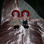 Handmade Raggedy Ann and Andy Dolls One of a Kind Cloth Doll OOAK Peach Floral!