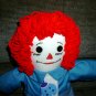 Ladybug Raggedy Andy Doll Handmade One of a Kind Cloth Dolls OOAK Hand embroidered face!
