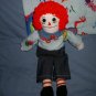 Colorful Flannel Quilt with Matching Raggedy Andy Doll Handmade OOAK One of a Kind Dolls and Quilts