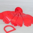 Tupperware MEASURING Spoon set NEW CHILI RED