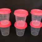 Tupperware Midgets Set 6 NEW DRESSING PILL CONTAINERS