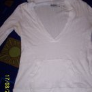 Girls L White Hooded pullover
