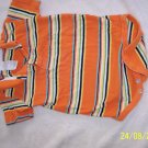 12 Mnth Orange stripe onsie