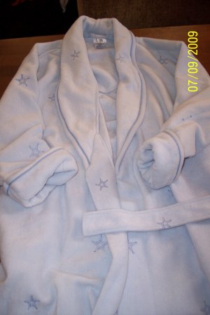 Womans Lite Blue Fleece Robe