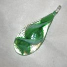 Green Swirl Tear Drop Pendant