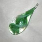 Green Swirl Tear Drop Pendant