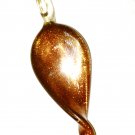 Twisted Bronze Tear Drop Pendant
