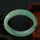 Light green Burmese jadeite bangle BG01010