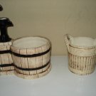Vintage Duncan Ent. 1978 ceramic planter well & bucket pen holder organizer