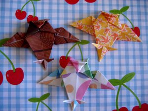 4 X ASSORTED HANDMADE ORIGAMI OWL