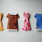 4 X ASSORTED HANDMADE ORIGAMI DRESSES