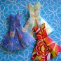 4 X ASSORTED HANDMADE ORIGAMI KIMONO