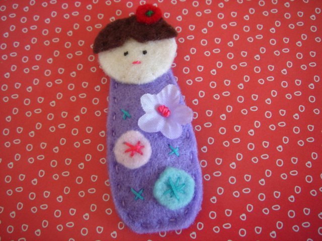 HANDMADE DOLL SNAP HAIR CLIP