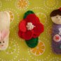 BIRDIE HANDMADE FELT SNAP CLIP - BLUE