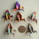4 X ASSORTED HANDMADE ORIGAMI FROG