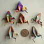 4 X ASSORTED HANDMADE ORIGAMI FROG