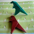 4 X ASSORTED HANDMADE ORIGAMI DINOSAUR