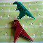 4 X ASSORTED HANDMADE ORIGAMI DINOSAUR