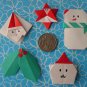 5 X ASSORTED HANDMADE ORIGAMI CHRISTMAS - LOT 2