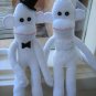 SET of 2 - BRIDE & GROOM WEDDING SOCK MONKEY