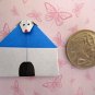 4 X ASSORTED HANDMADE ORIGAMI DOG ON KENNEL