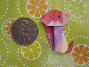 4 X ASSORTED HANDMADE ORIGAMI CAT