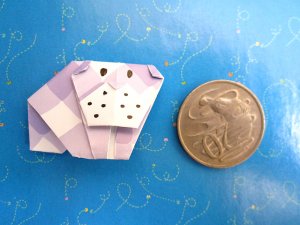 4 X ASSORTED HANDMADE ORIGAMI BULLDOG