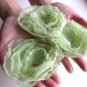 3 X BEAUTIFUL HANDMADE BLOSSOMS - Spring green
