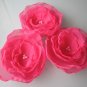 3 X BEAUTIFUL HANDMADE BLOSSOMS - Fuchsia