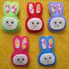 BUNNY HANDMADE FELT SNAP CLIP - BLUE